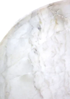 INTERhome Couchtisch STEEN 65 x 45 cm Marmor weiß/ goldfarbig