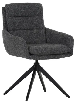 INTERhome Drehsessel LEIA dunkelgrau/schwarz