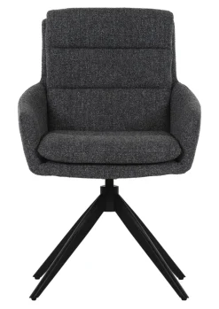 INTERhome Drehsessel LEIA dunkelgrau/schwarz