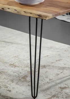 INTERhome Esstisch GRAHAM 140 x 90 cm Akazie massiv/schwarz