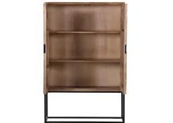 INTERhome Highboard SANTA CRUZ 100 x 150 cm Mango massiv/schwarz