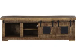 INTERhome Lowboard BARNEY 160 x 50 cm Mango Massivholz/schwarz