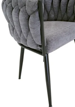 INTERhome Polsterstuhl WEAVY grau 60 x 78 cm