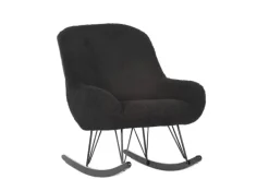 INTERhome Schaukelstuhl WAHID schwarz Schäferoptik