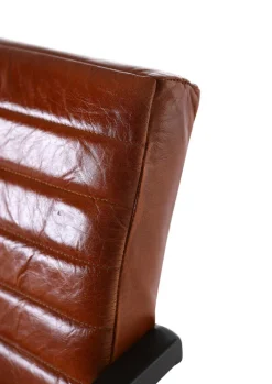 INTERhome Schwingstuhl MADRID 2er Set cognac/ schwarz