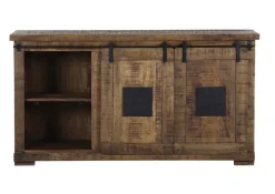 INTERhome Sideboard BARNEY 160 x 85 cm Mango Massivholz/schwarz