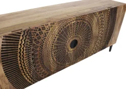 INTERhome Sideboard SANTA CRUZ 177 x 78 cm Mango massiv/schwarz