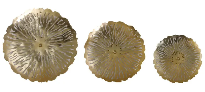 INTERhome Wanddekoration MODA 3-teilig braun-goldfarbig