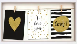 INTERTRADING Collage Bilderrahmen BORNHOLM 24 x 43 cm Holz weiß