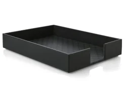 JOOP! Aufbewahrungskorb CORNFLOWER Kunstleder Textil 24,5 x 33 x 6 cm Anthrazit-Schwarz