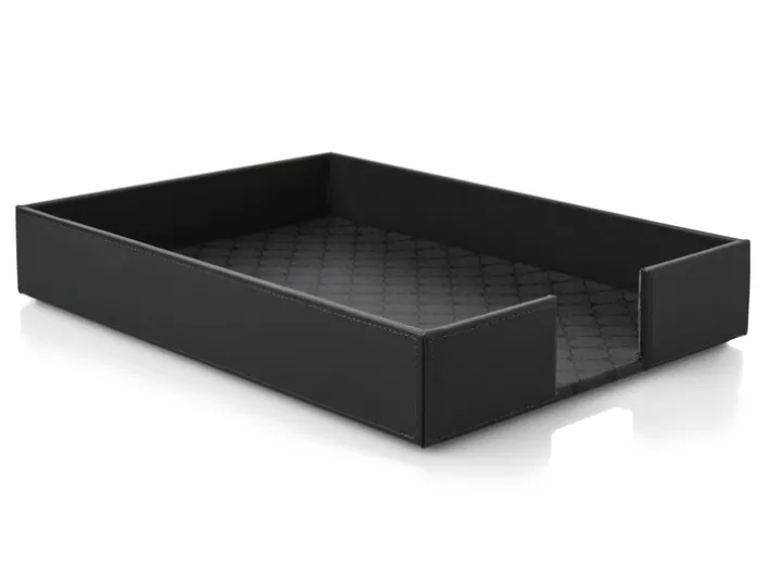 JOOP! Aufbewahrungskorb CORNFLOWER Kunstleder Textil 24,5 x 33 x 6 cm Anthrazit-Schwarz