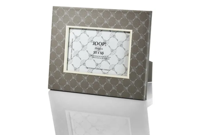 JOOP! Bilderrahmen CORNFLOWER Textil 18 x 22 x 1,5 cm grau-weiß