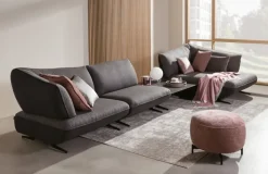 JOOP! Ecksofa 450 x 172 cm Stoffbezug stahl- /anthrazit