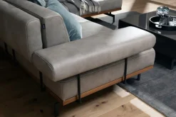 JOOP! Ecksofa Lederbezug grau