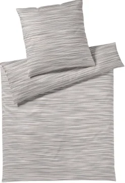 JOOP! Mako-Satin-Bettwäsche VIVID 135 x 200 cm beige/grau