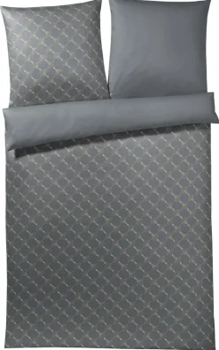 JOOP! Mako-Satin-Wende-Bettwäsche CORNFLOWER GRADIANT 135 x 200 cm grau