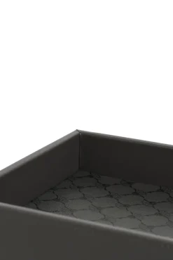 JOOP! Tablett CORNFLOWER Kunstleder 16,5 x 29 x 4 cm Anthrazit-Schwarz