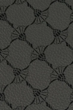 JOOP! Vase CORNFLOWER rund Durchmesser 20 cm Höhe 21 cm Klarglas Kunstleder anthrazit-schwarz