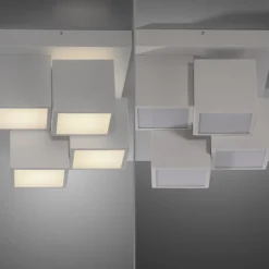 JUST LIGHT LED Deckenlampe TETRIS 30 x 30 cm weiß