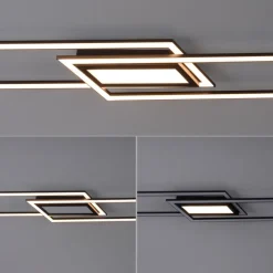 JUST LIGHT LED Deckenlampe ASMIN 17,9 x 100 cm schwarz