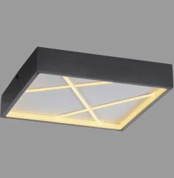 JUST LIGHT LED Deckenlampe MIKADO 30x30 cm schwarz