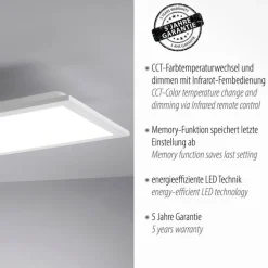 JUST LIGHT LED Deckenlampe FLAT 25 x 100 cm weiß