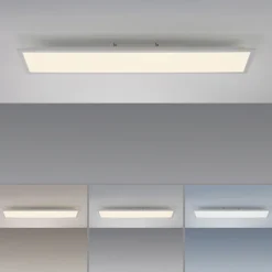 JUST LIGHT LED Deckenlampe FLAT 25 x 100 cm weiß