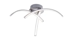 JUST LIGHT LED Deckenlampe VALERIE 40 cm stahlfarbig