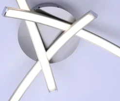 JUST LIGHT LED Deckenlampe VALERIE 40 cm stahlfarbig