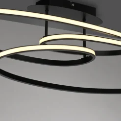 JUST LIGHT LED Deckenlampe LUMACA 81 x 30,5 cm schwarz