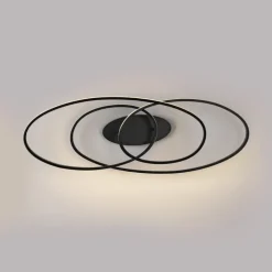 JUST LIGHT LED Deckenlampe LUMACA 81 x 30,5 cm schwarz