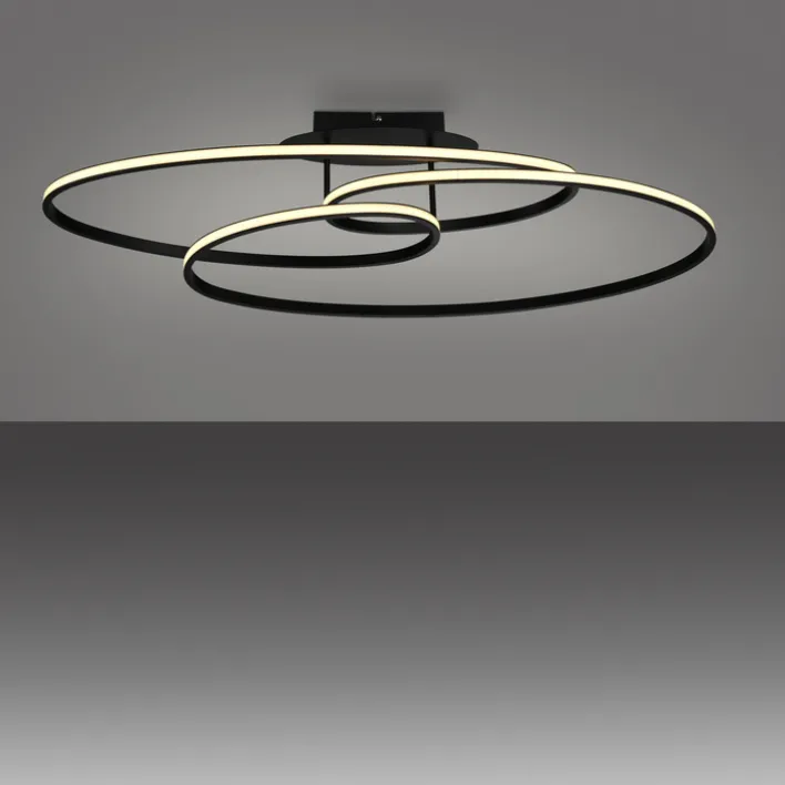 JUST LIGHT LED Deckenlampe LUMACA 81 x 30,5 cm schwarz