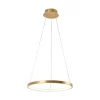JUST LIGHT LED Pendelleuchte CIRCLE 39 cm goldfarbig