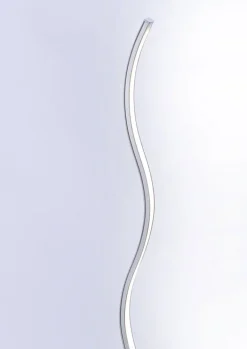 JUST LIGHT LED Stehlampe WAVE 120 cm stahlfarbig