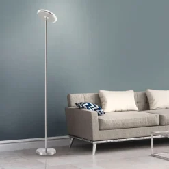 JUST LIGHT LED Stehlampe HANS 181 cm stahlfarbig