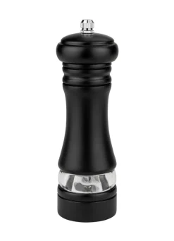 JUSTINUS Gewürzmühle LIFE STYLE mit Fenster 16 cm Holz schwarz