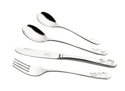 JUSTINUS Kinderbesteck TIERE 4-teilig Edelstahl silberfarbig