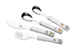 JUSTINUS Kinderbesteck-Set HAPPY DOGS 4-teilig Edelstahl