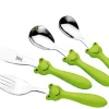 JUSTINUS Kinderbesteck-Set FROSCH 4-teilig