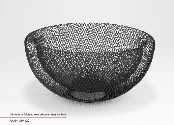 JUSTINUS Obstkorb 29,5 cm schwarz