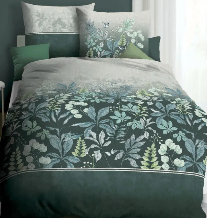 kaeppel Satin-Bettwäsche AUBRY 135 x 200 cm smaragd