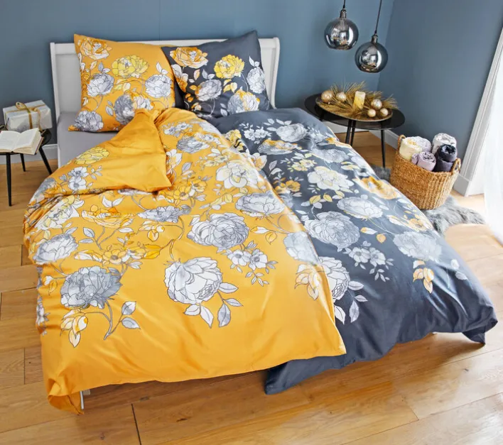 kaeppel Satin-Bettwäsche ELYSIAN 135 x 200 cm goldfarbig