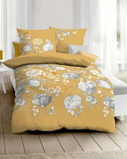 kaeppel Satin-Bettwäsche ELYSIAN 135 x 200 cm goldfarbig