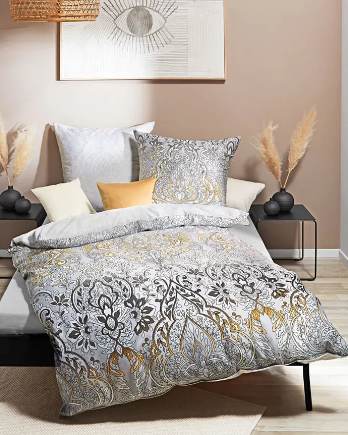 kaeppel Satin-Bettwäsche ESRA 135 x 200 cm silber