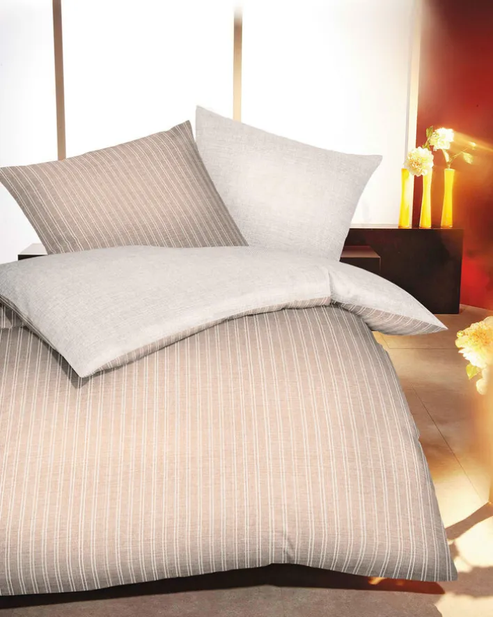 kaeppel Satin-Bettwäsche ETERNITY COMBO 155 x 220 cm natur