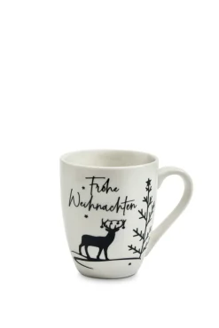 Kaffeetasse BLACK FORREST Porzellan 300 ml Weiß/Schwarz