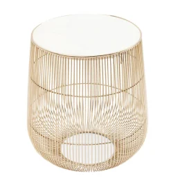 KARE DESIGN Beistelltisch rund BEAM 35 x 32 cm Stahl gold