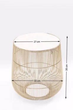 KARE DESIGN Beistelltisch rund BEAM 35 x 32 cm Stahl gold