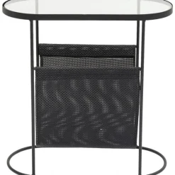 KARE DESIGN Beistelltisch MESH 54 x 54 x 25 cm Stahl/Glas schwarz