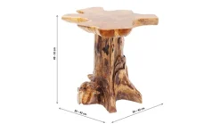KARE DESIGN Beistelltisch TREE 40 x 40 cm Teak Massivholz